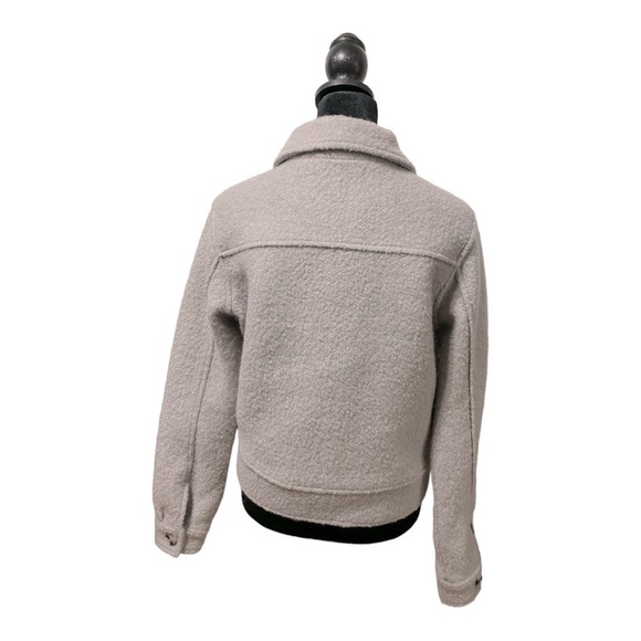 Junior's Coffee Shop Faux Wool Trucker Jacket size S - Picture 2 of 13